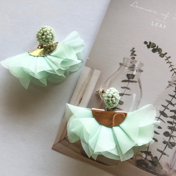 Mint Statement Earrings - Picture 4 of 5